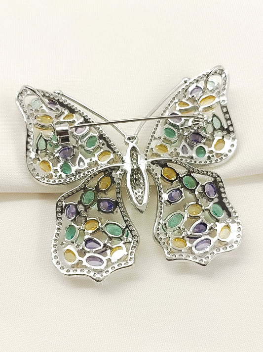 Caterpie Multi Colour Butterfly Brooch