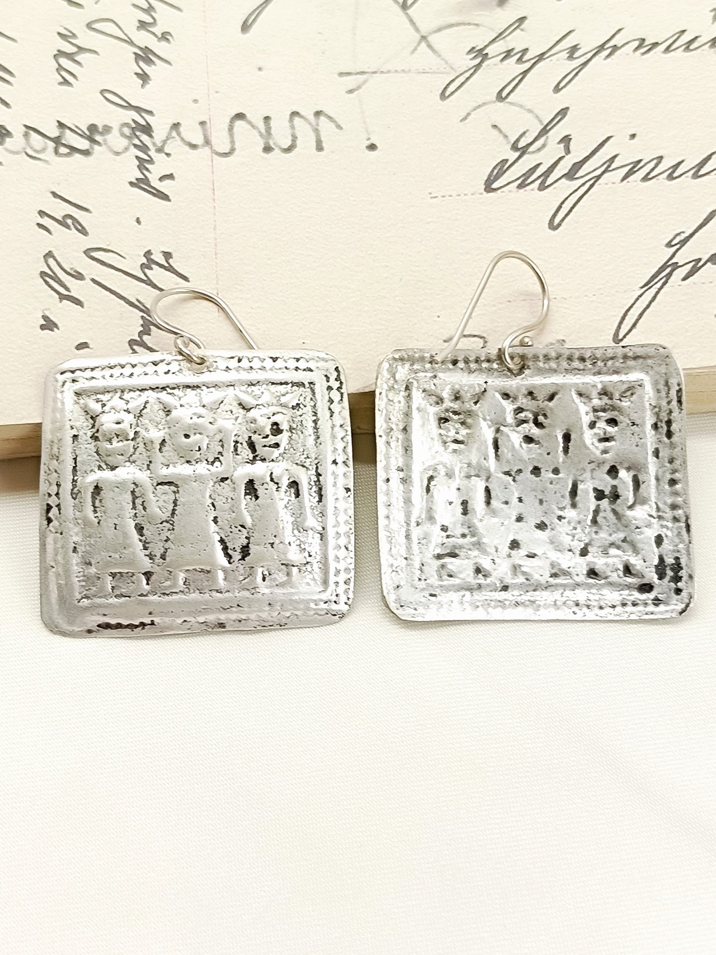 Omesh Silver Tribal Men's Earring