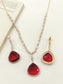 Stella Ruby American Diamond Necklace Set