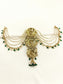 Devika Green Triple Kundan Choti Hair Brooch