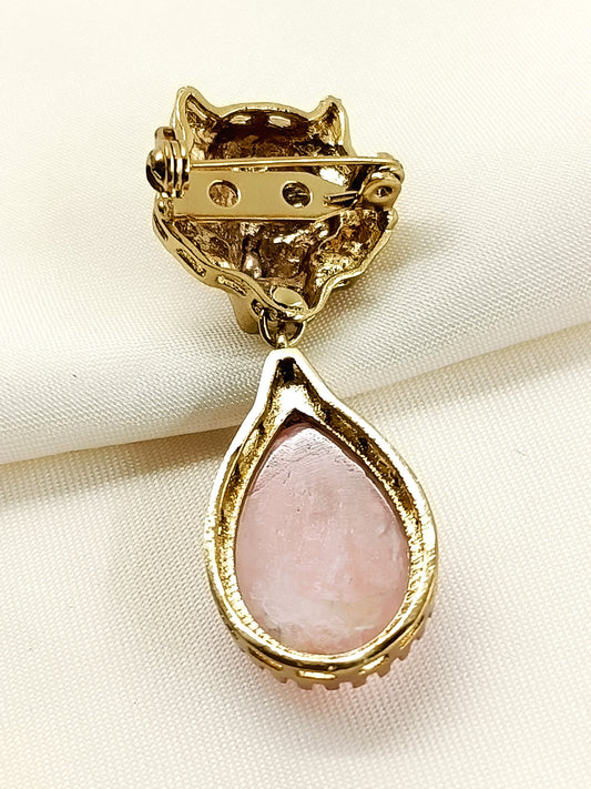 Nirvanesh Baby Pink Lion Men's Brooch