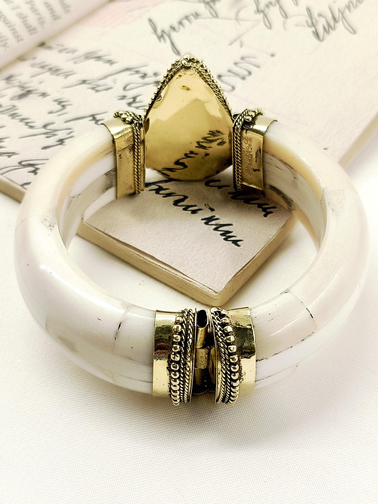 Shreyansh Brown Bone Men's Bracelet