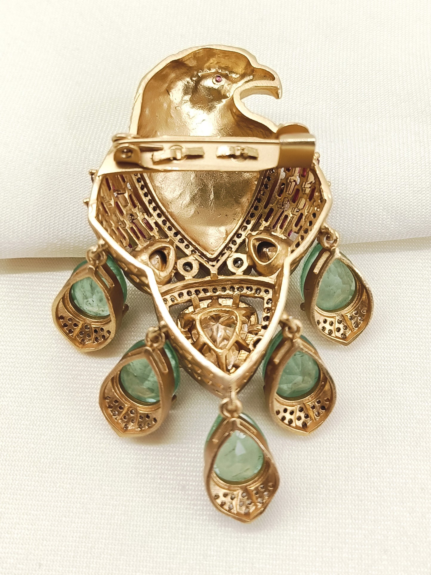 Asmara Mint Green Eagle Brooch