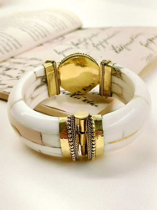 Aarohit Peach Bone Men's Bracelet