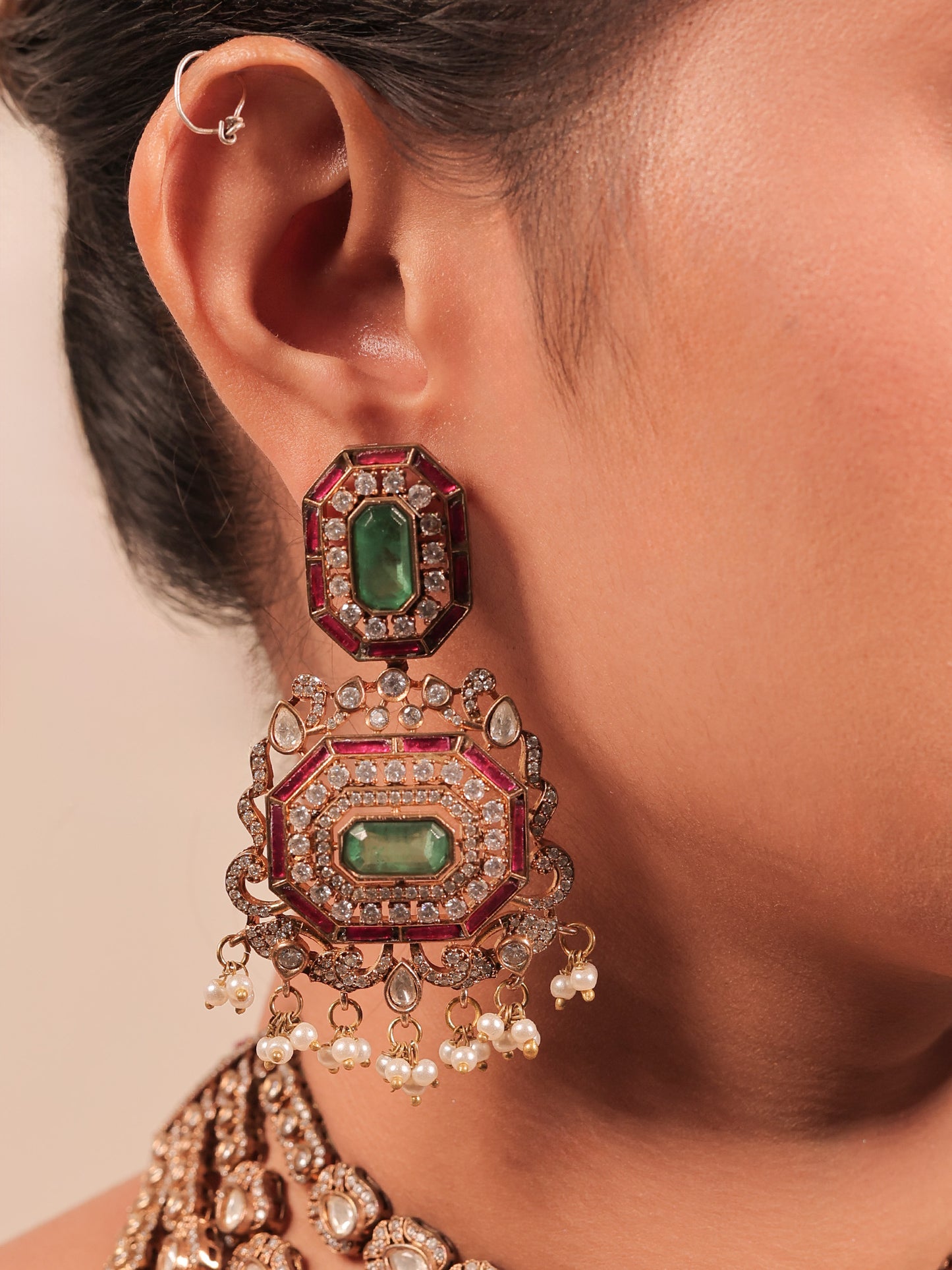 Brakha R&G Kundan Necklace Set