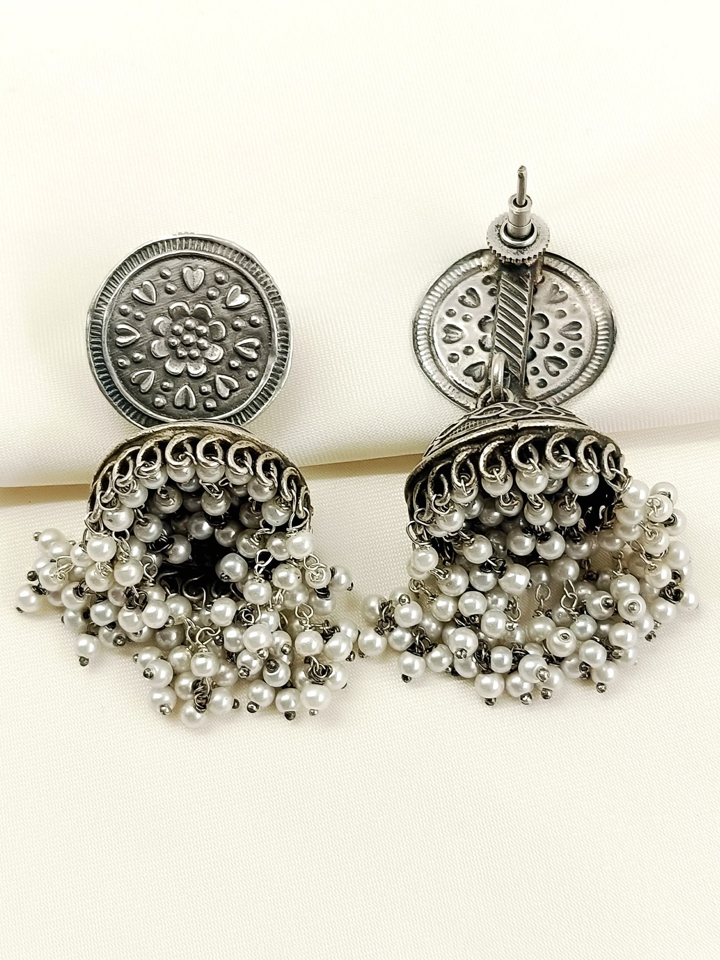Insiyah Plain Oxidized Jhumki