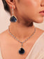 Nayna Blue American Diamond Necklace Set