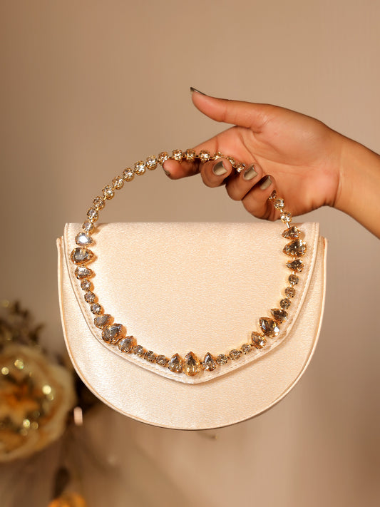 Indulekha Cream Evening Clutch