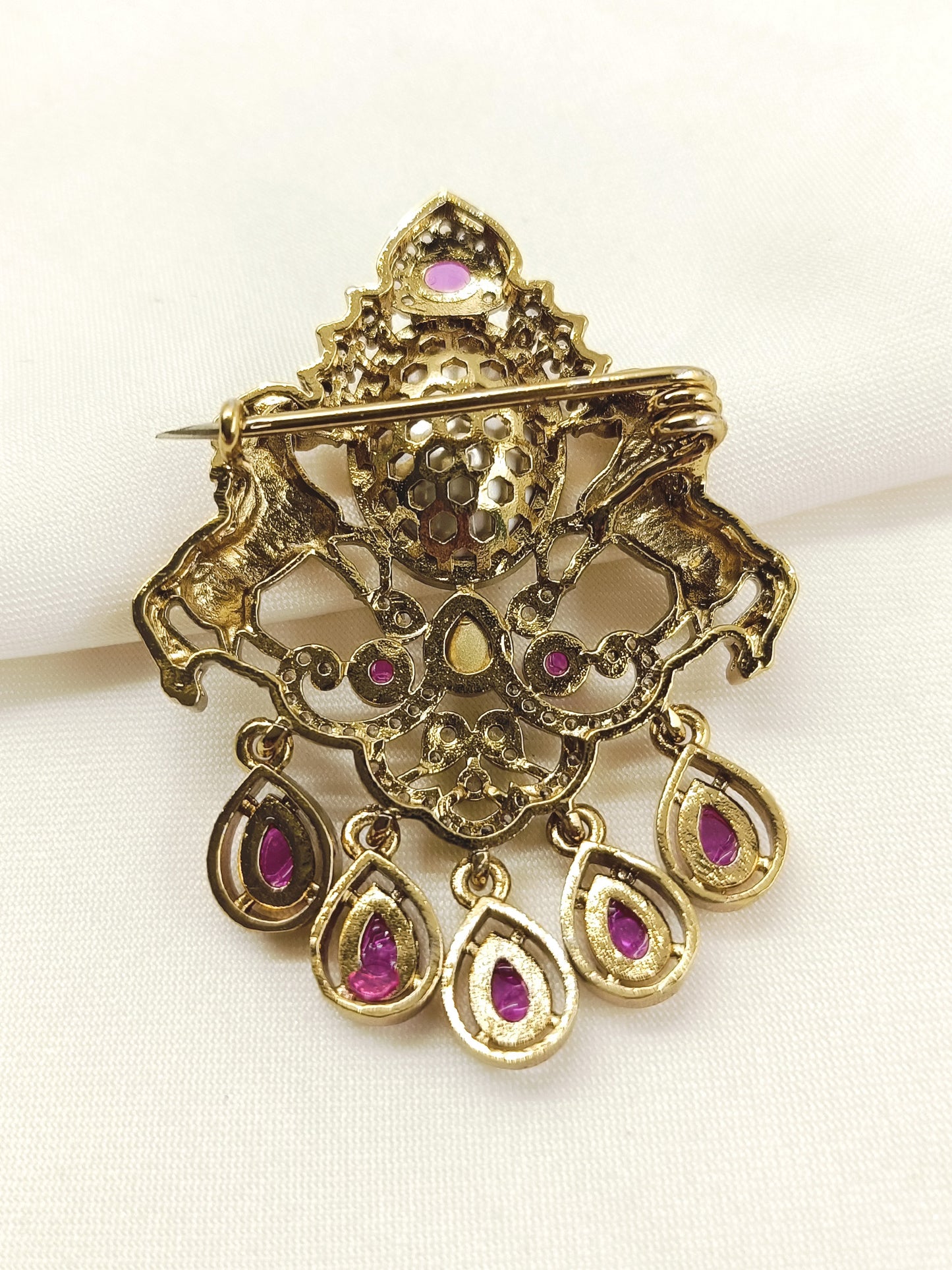 Divyansh Ruby Men's Brooch