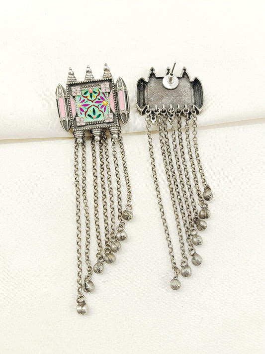 Valkyrie Multi Colour Oxidized Earring