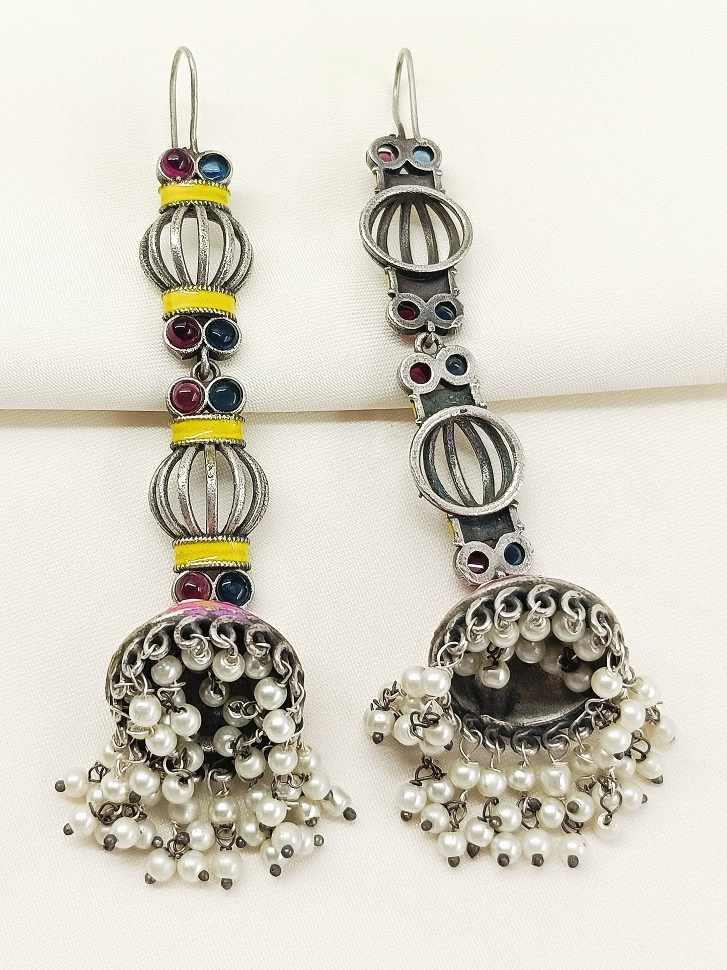 Jigisha Majenta Oxidized Jhumki