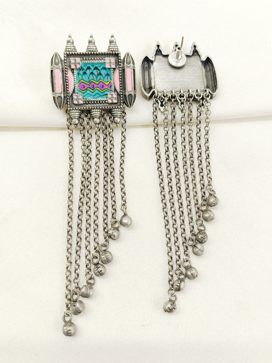 Morgana Multi Colour Oxidized Earring
