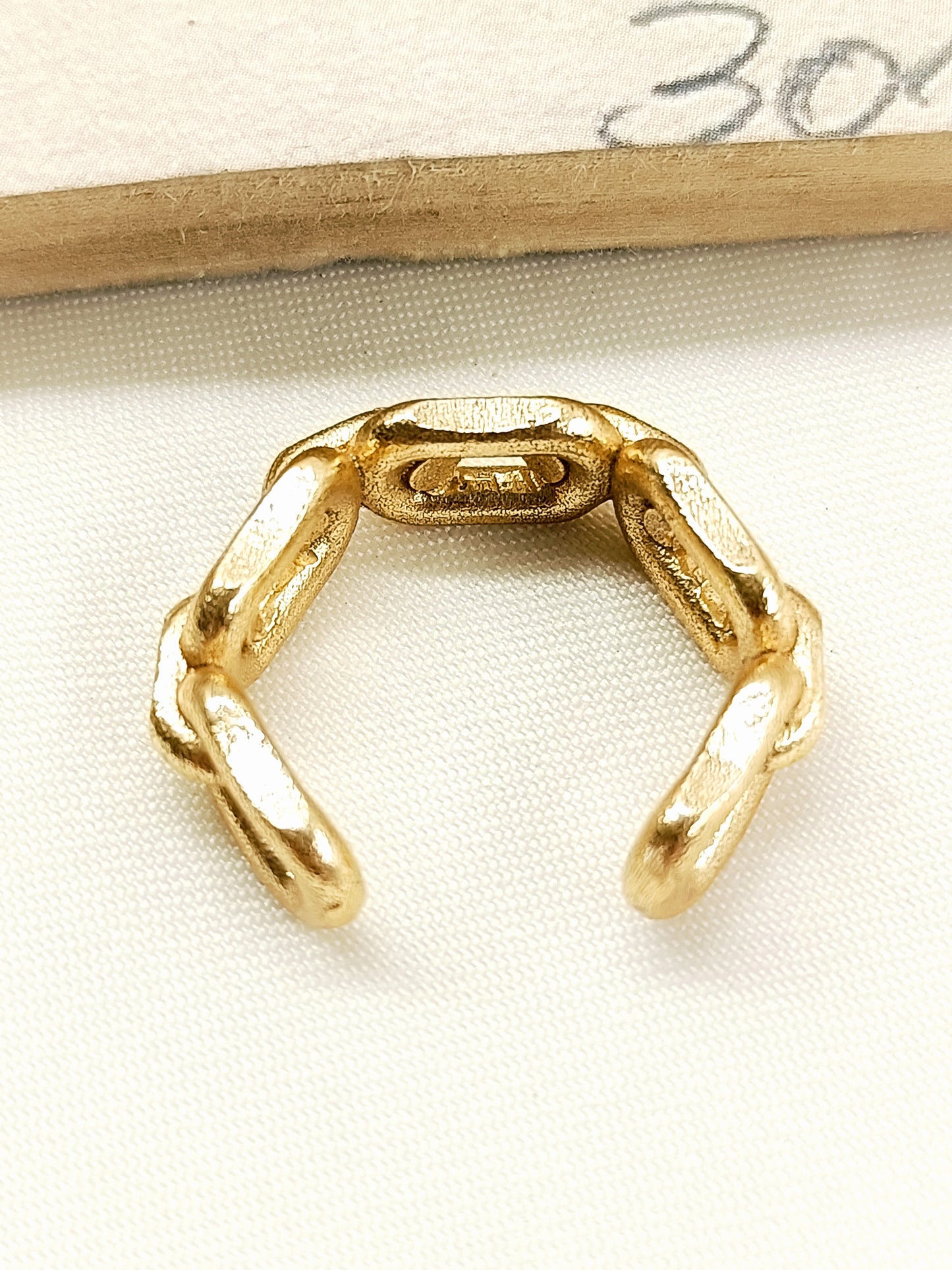 Aaroh Men's Gold Chain Link Ring
