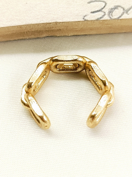 Aaroh Men's Gold Chain Link Ring