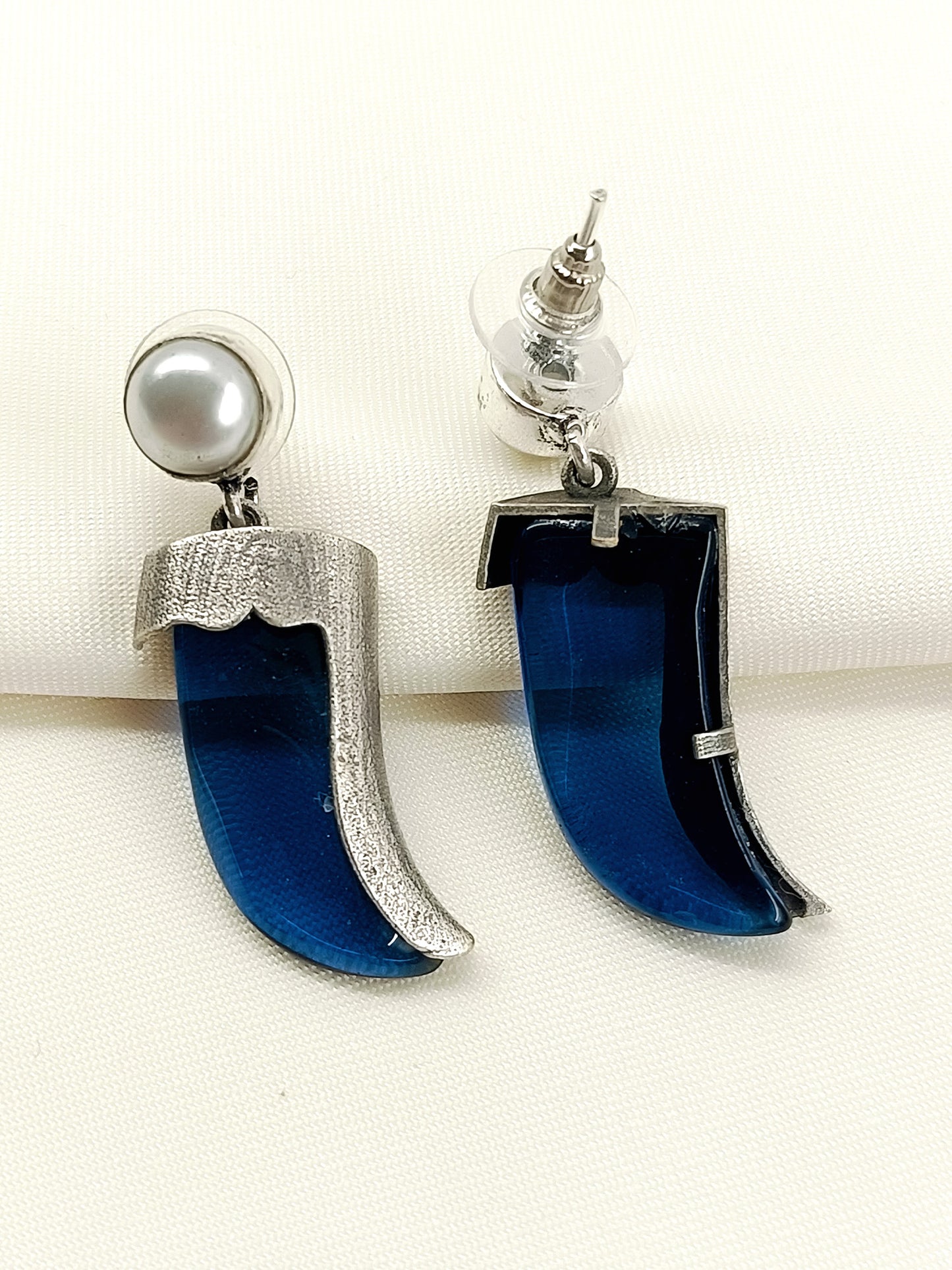 Haran Navy Blue Men's Earring