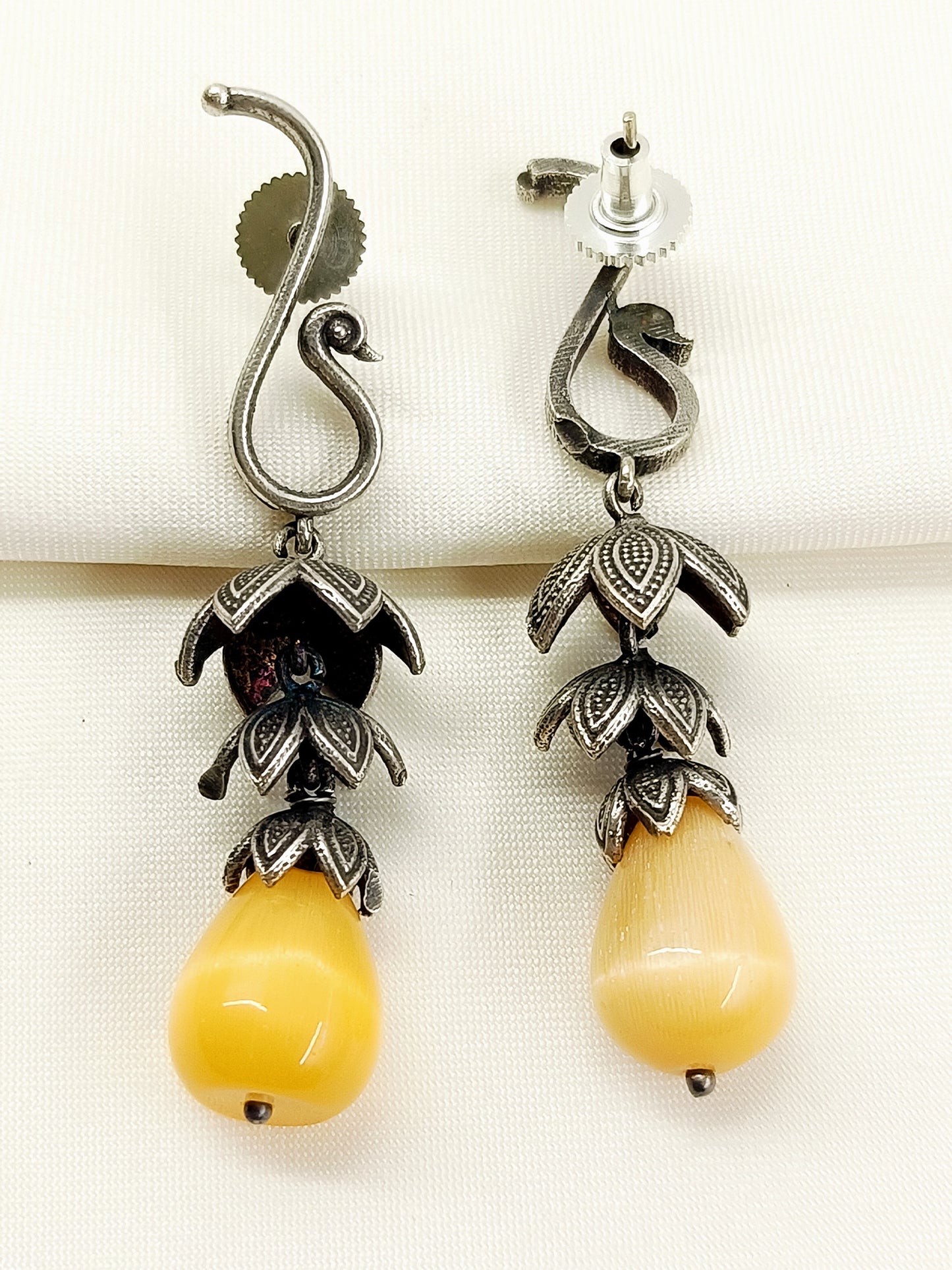 Abhilasha Yellow Oxidized Jhumki