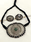 Rushali Green Oxidized Choker Set