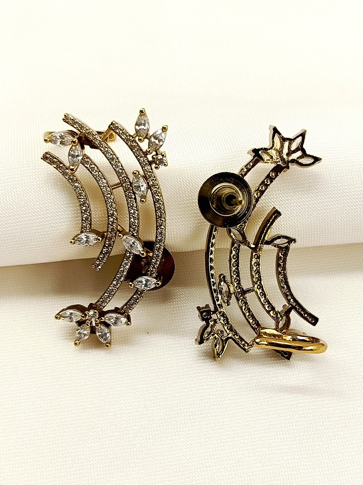 Nathalie White American Diamond Earring
