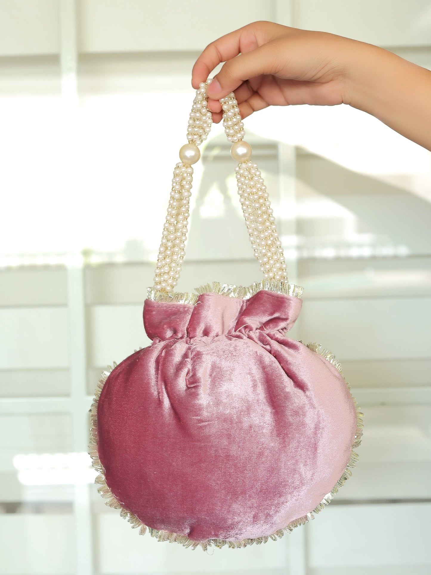 Kashi Rose Gold Potli Bag