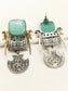 Fardeen Mint Green Oxidized Earring