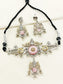 Vienna Pink Oxidized Choker Set