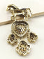 Poorav White Horse Brooch