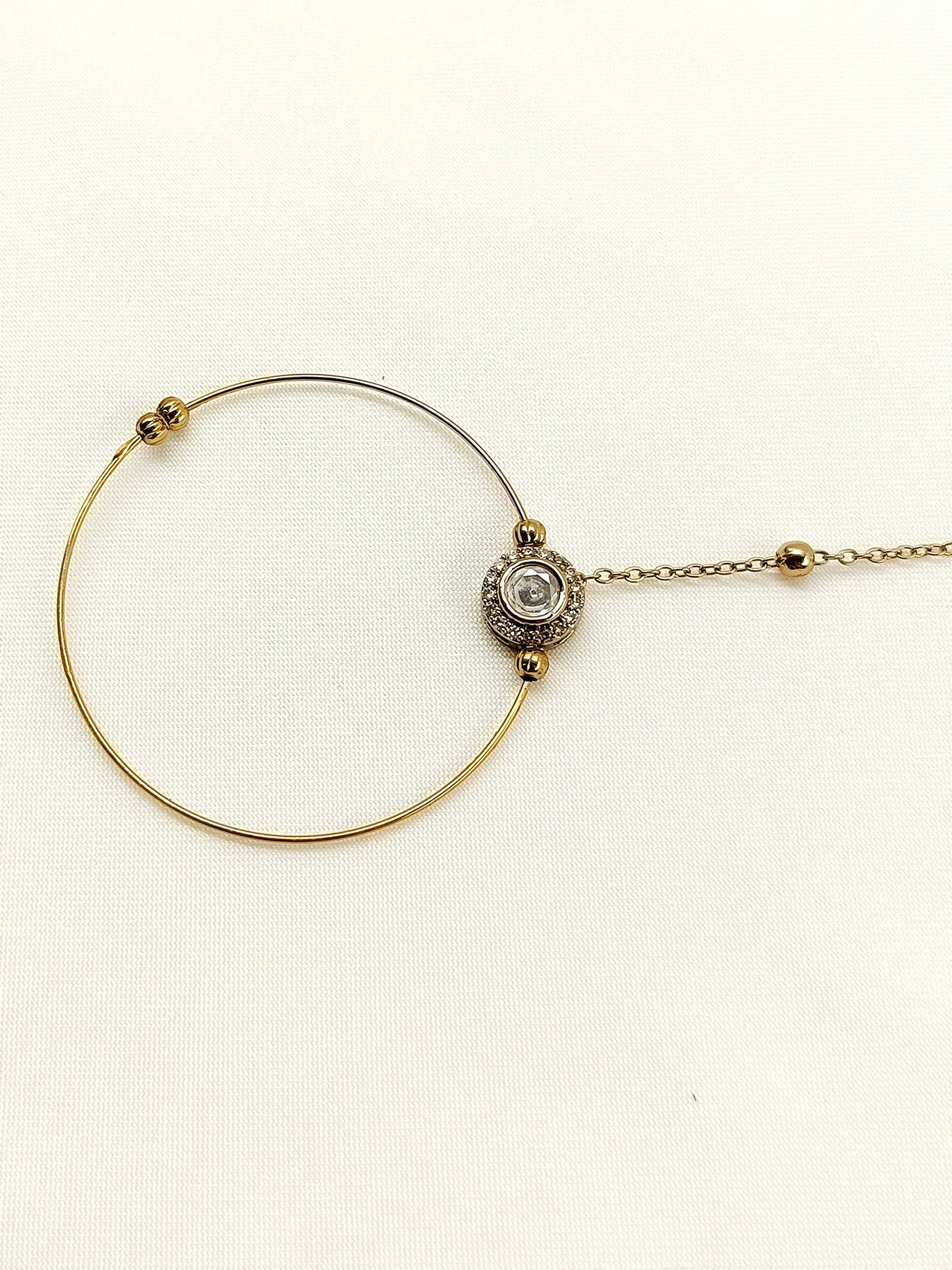 Aadhini Antique Gold Kundan Nath