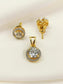 Divya 92.5 Silver Swarovski Stone Pendant Set