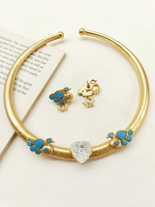 Varuni Firozi Boutique Hasli Styled Choker Set