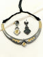 Zienna White Oxidized Choker Set