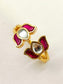 Lajni Ruby Kundan Finger Ring