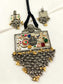 Bhanushri Multi Colour Oxidized Necklace Set