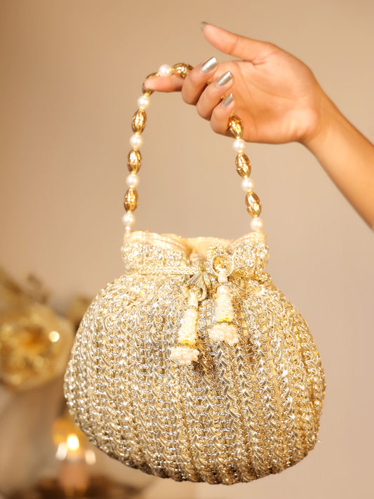 Avinashi Golden Potli Bag