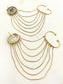 Yukta R&G Lotus Dual Tone Ear Chain with Cuff
