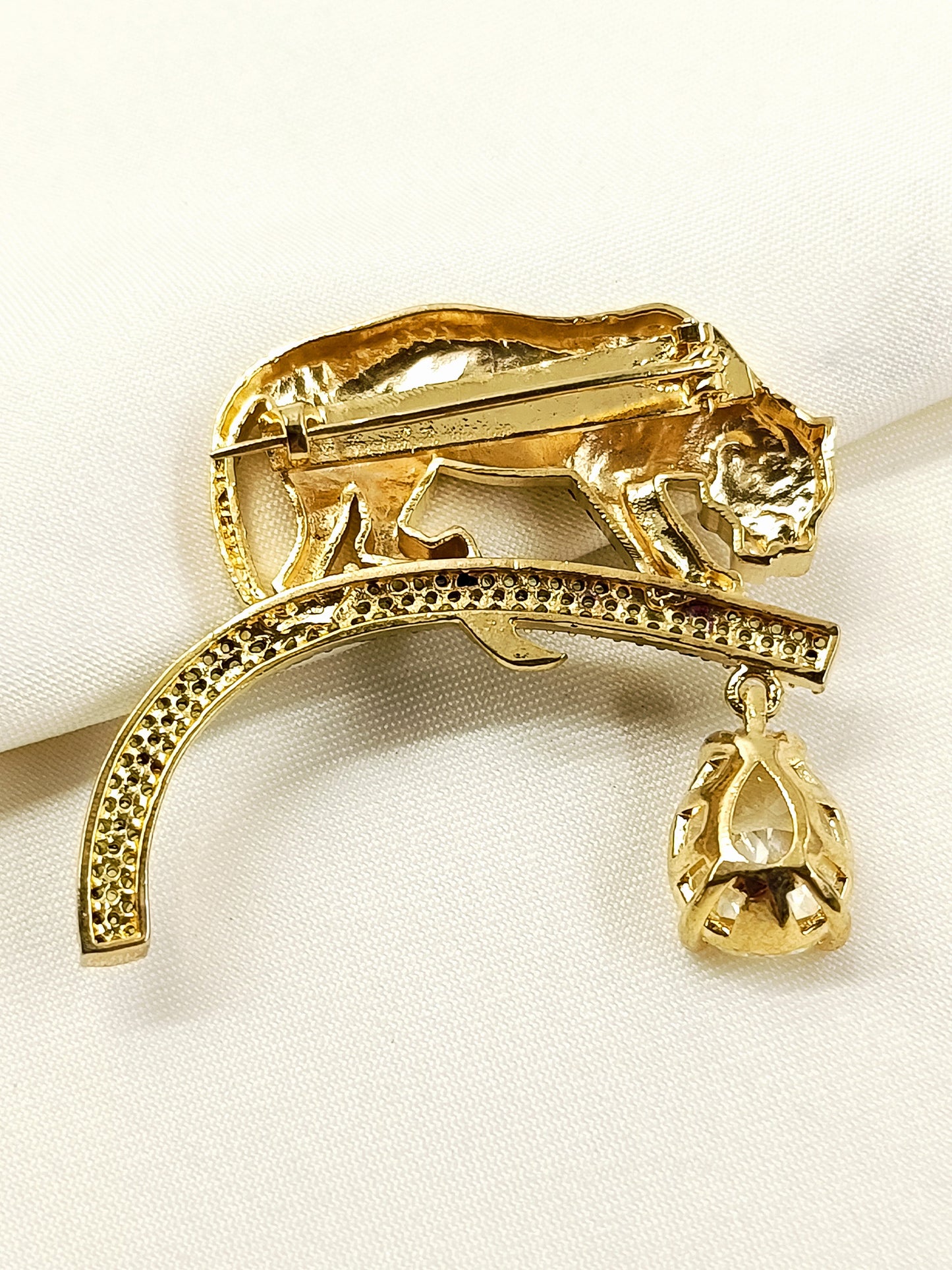 Sanjukt Green Tiger Brooch