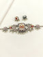 Avayah Baby Pink Oxidized Choker Set