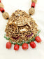 Atkarsh Coral Nandi Beads Neckpiece