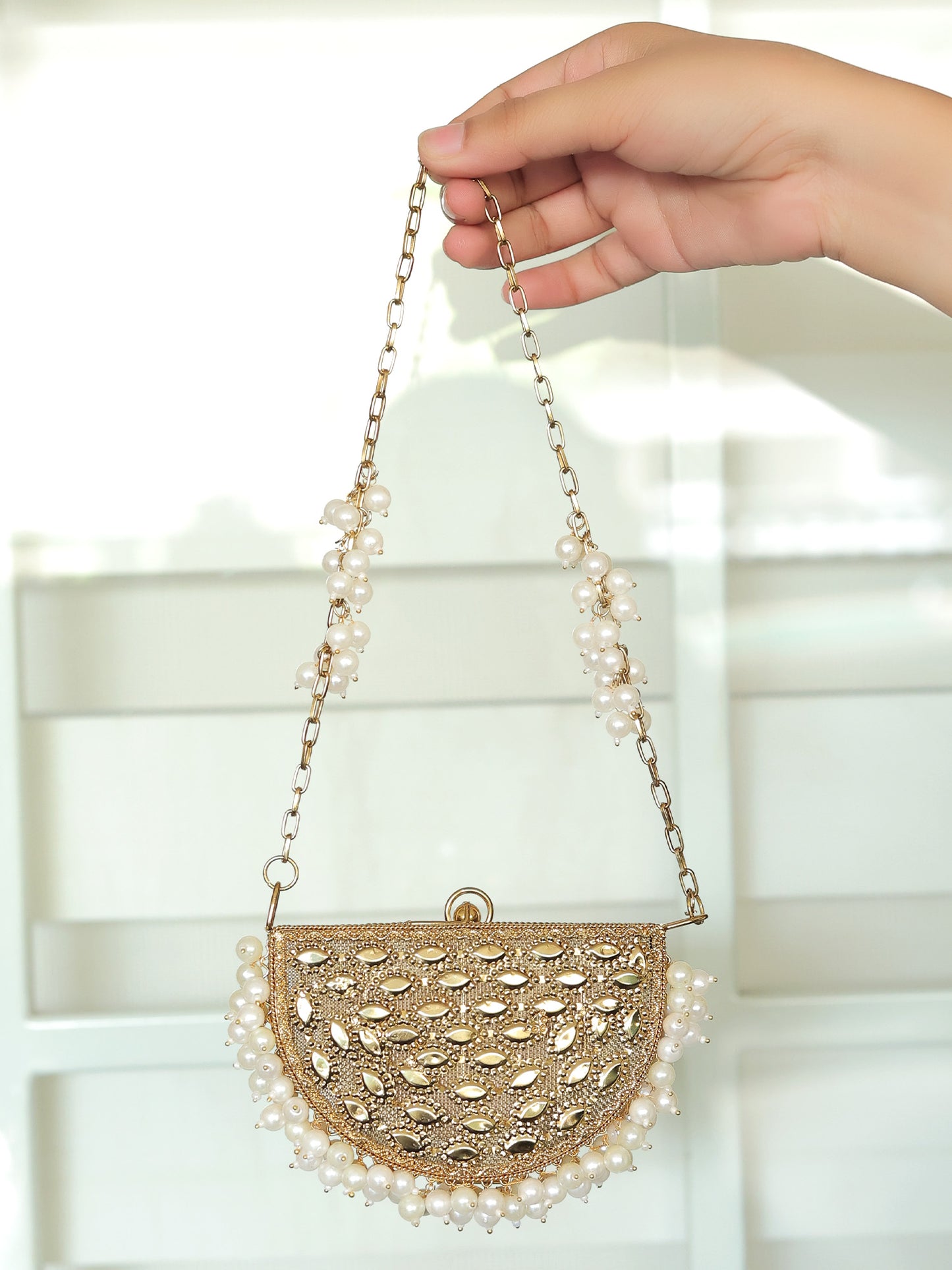 Abeela Golden Evening Clutch