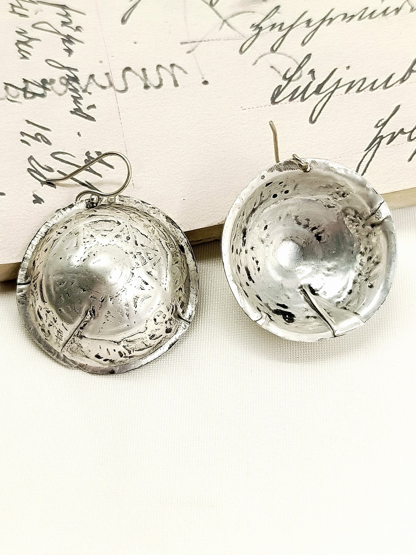 Nitin Silver Tribal Men's Earring