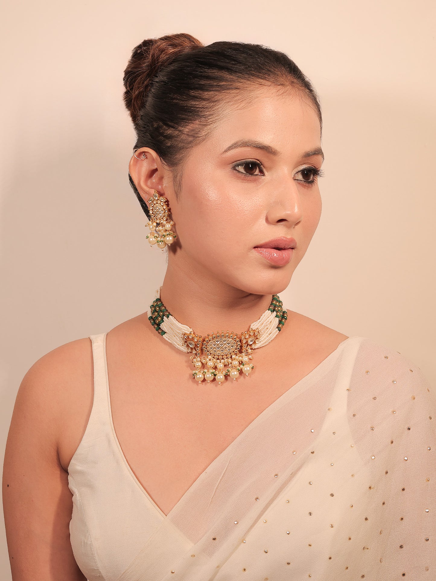 Zara Pearl Kundan Choker
