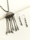 Misha Plain Oxidized Pendant Set