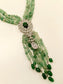 Ramya Emerald American Diamond & Beads Neckpiece
