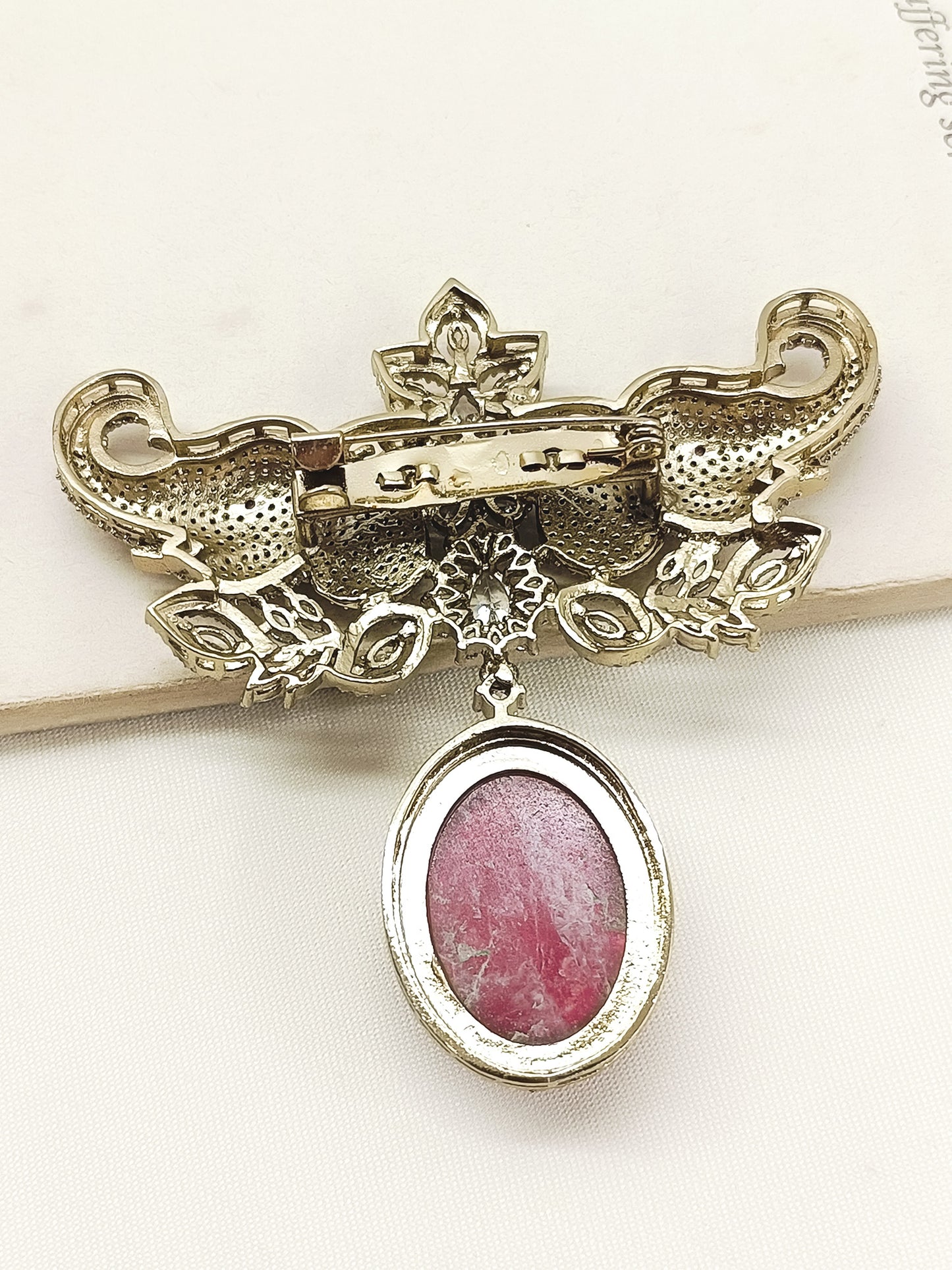 Kavyansh Ruby Elephant Brooch