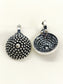 Neysa Oxidized Plain Silver Dotted Dome Bygadi Cuff Pair