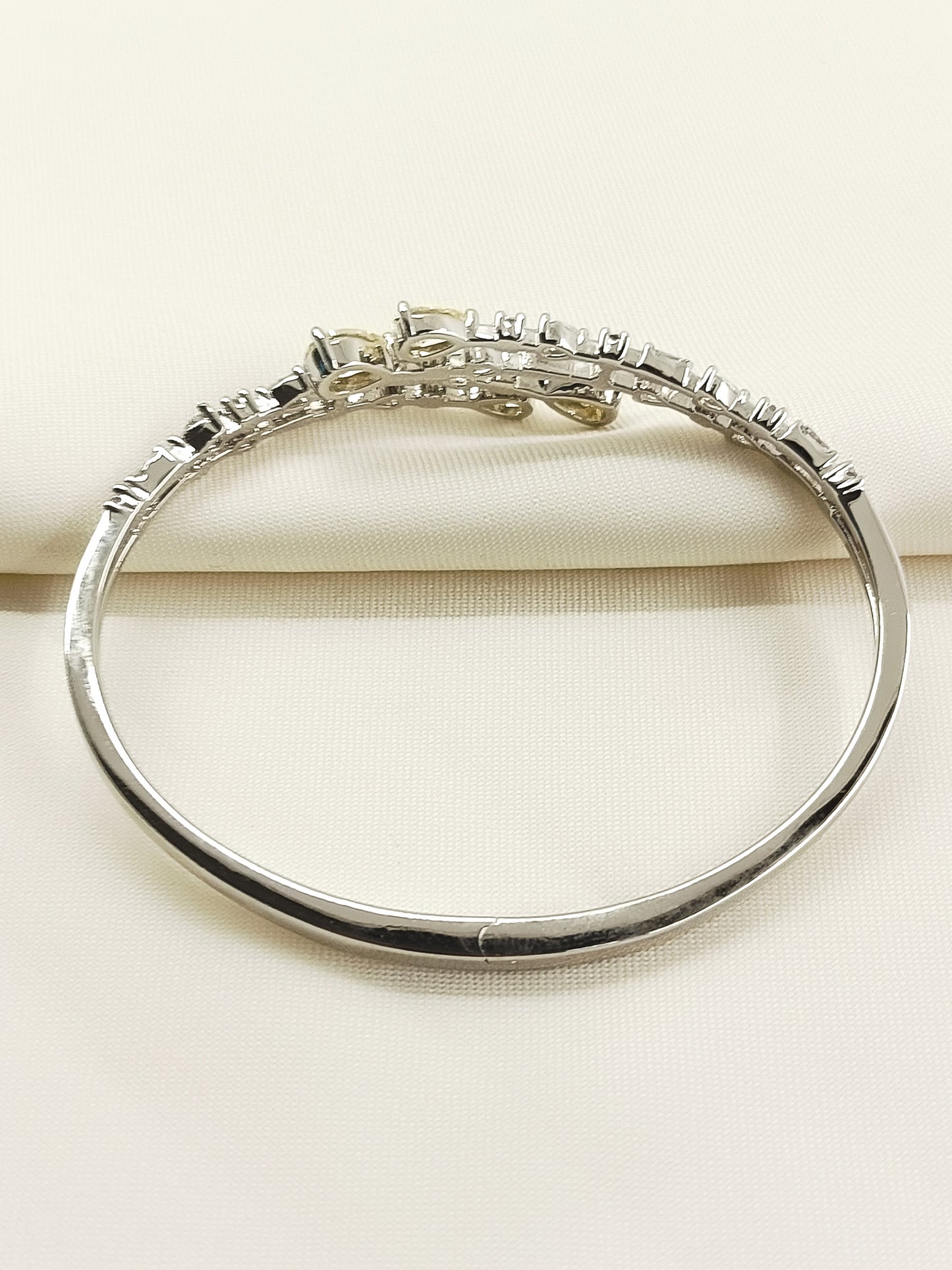 Trapti Yellow American Diamond Bracelet