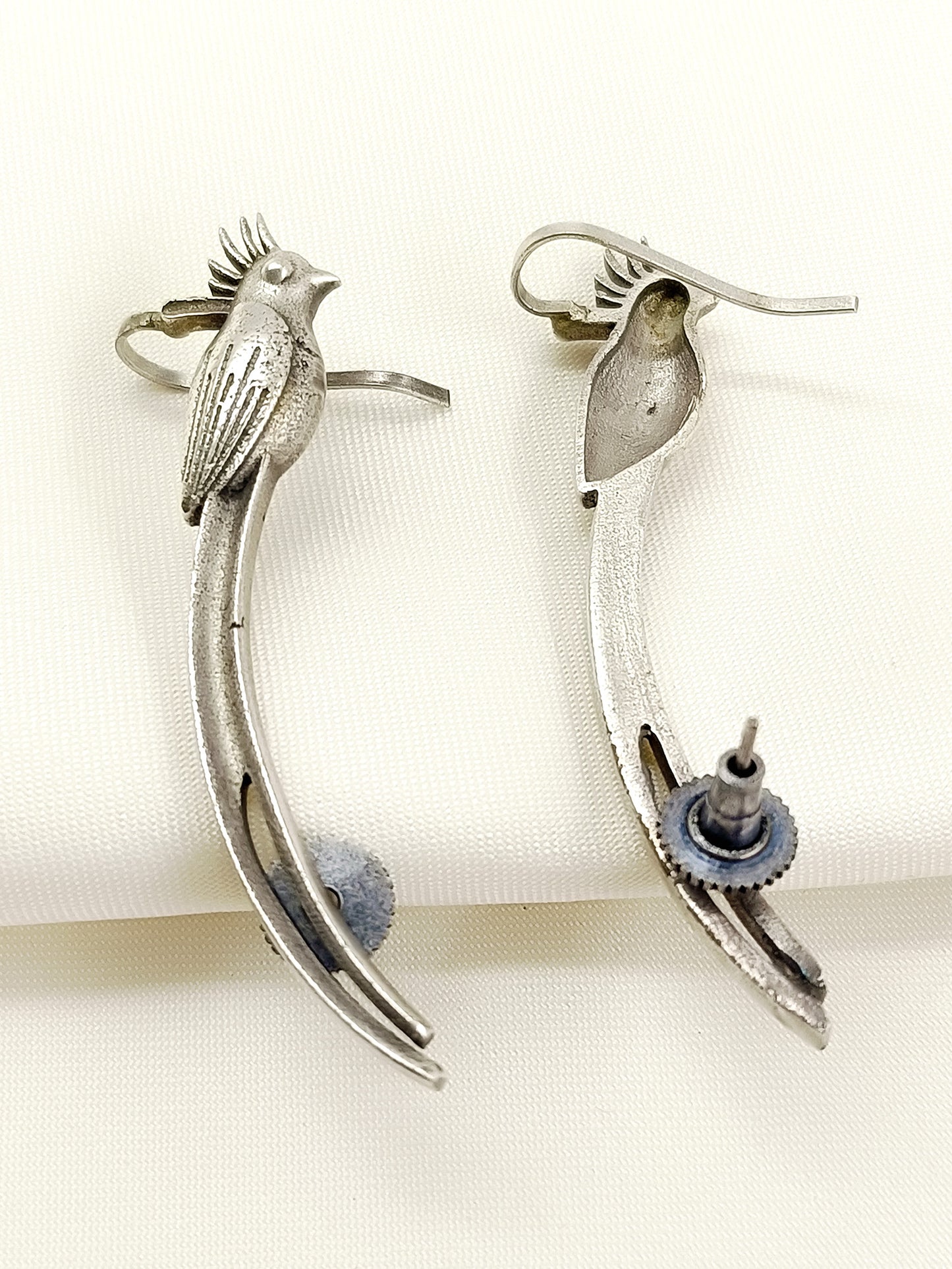Radhika Plain Oxidized Bird Earcuffs