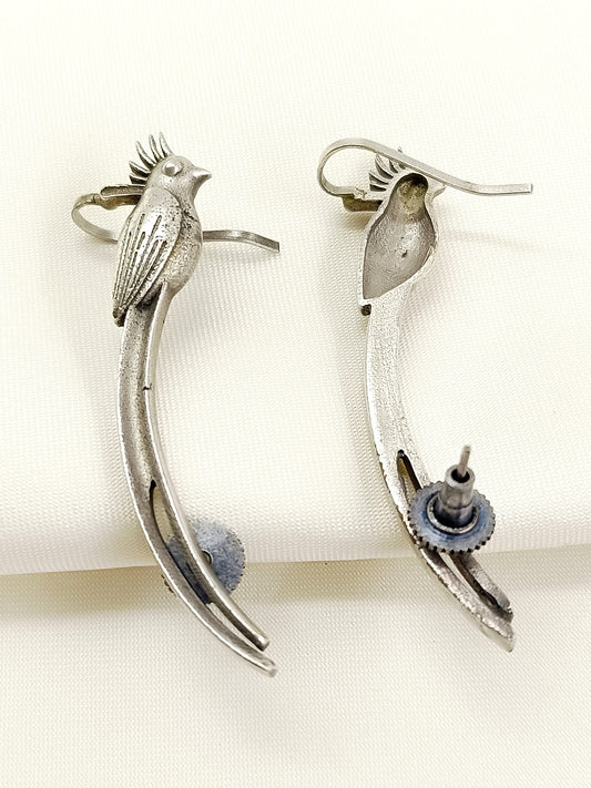 Radhika Plain Oxidized Bird Earcuffs