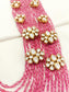 Aarushdeep Pink Groom Beads Neckpiece