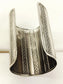Adel Silver Dotted Stripe Broad Cuff Bracelet