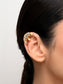 Bhavika Big White Gold Plated Kundan Ear Cuff [ Price is for Pair ]